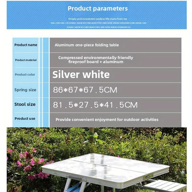 Foldable Table with Chairs for Outdoor Use Camping BBQ Picnic Portable Compact Design No Assembly Required Durable and Sturdy image 6