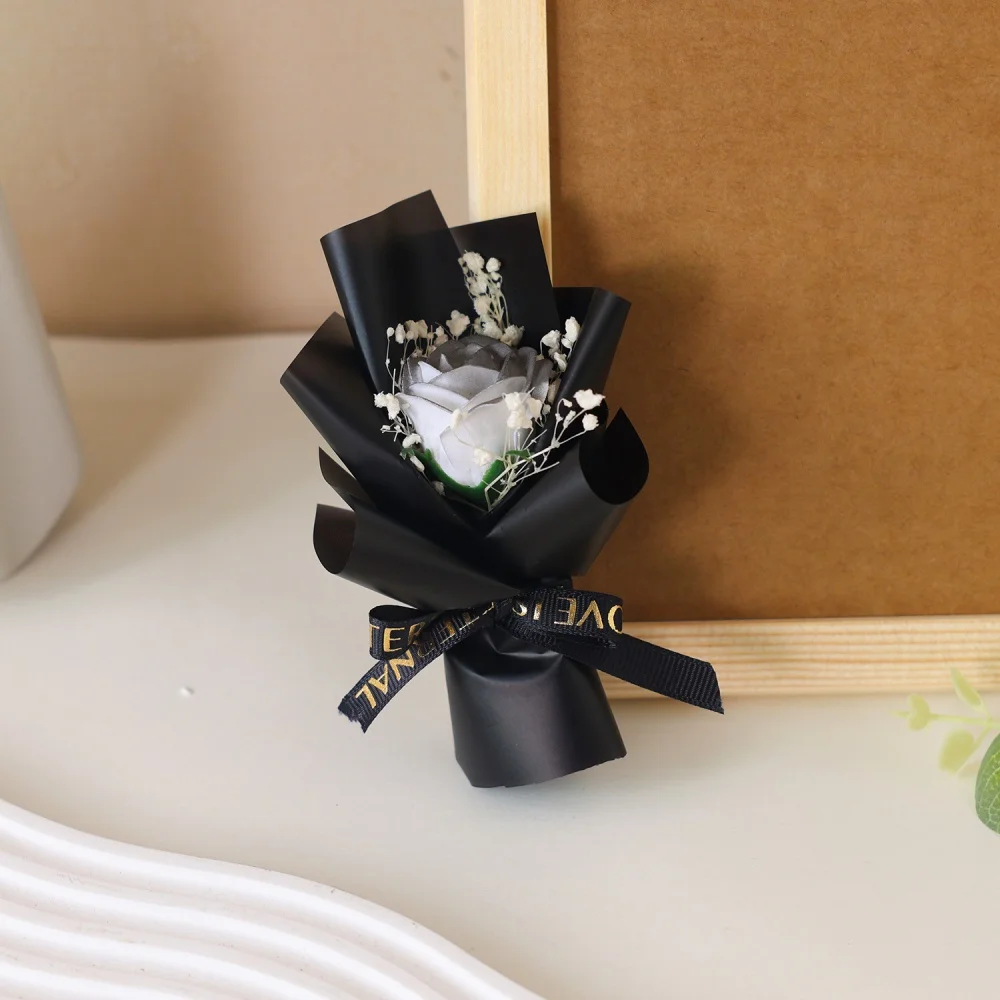 Mini ramo de flores de jabón de rosas, flores artificiales, regalo de cumpleaños para el Día de San Valentín, decoraciones para el hogar, Festival, regalo para siempre