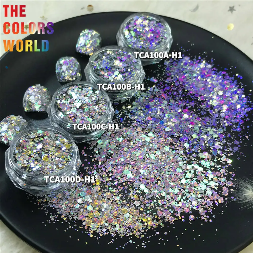 TCT-740 Holographic Sliver Cat Eyes Nails And Hair Glitter Body Painting  Phone Case Decoration Jewelry Cosmetics Screen Print