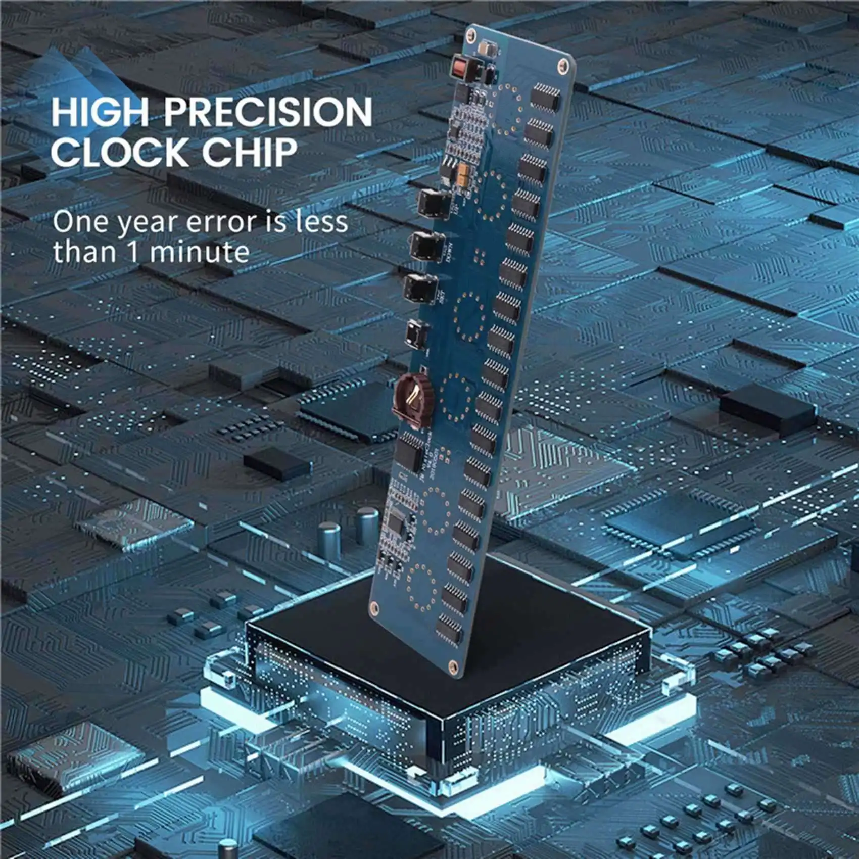 JHD DIY In14 In4 Nixie Tube Clock Digital LED Clock Gift Circuit Board Kit , PCBA No Tubes