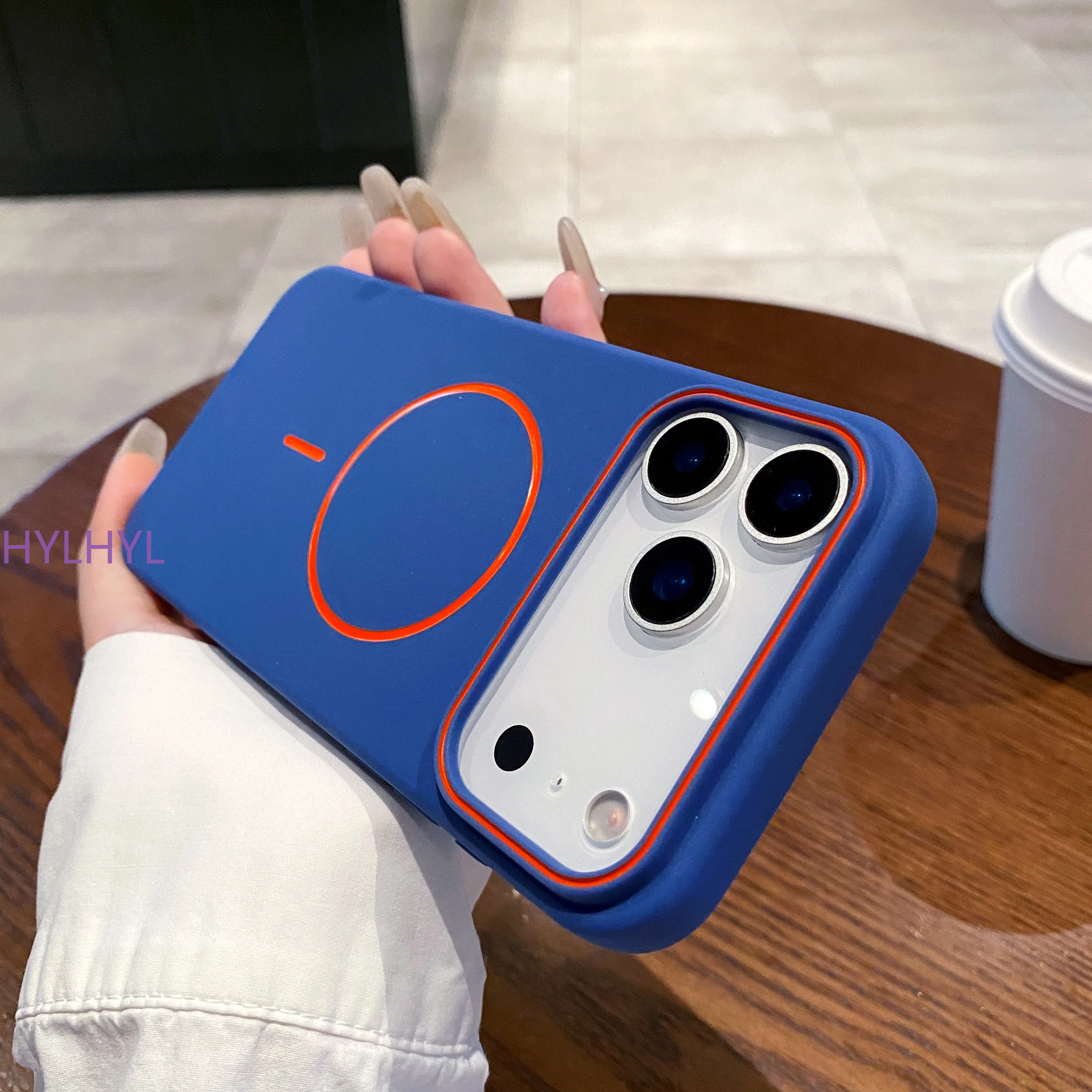 Funda Magnética Colorida con Sensación de Piel para iPhone 18 17 Air 16 15 14 13 12 Pro Max, Carga Inalámbrica, Funda Protectora Antigolpes