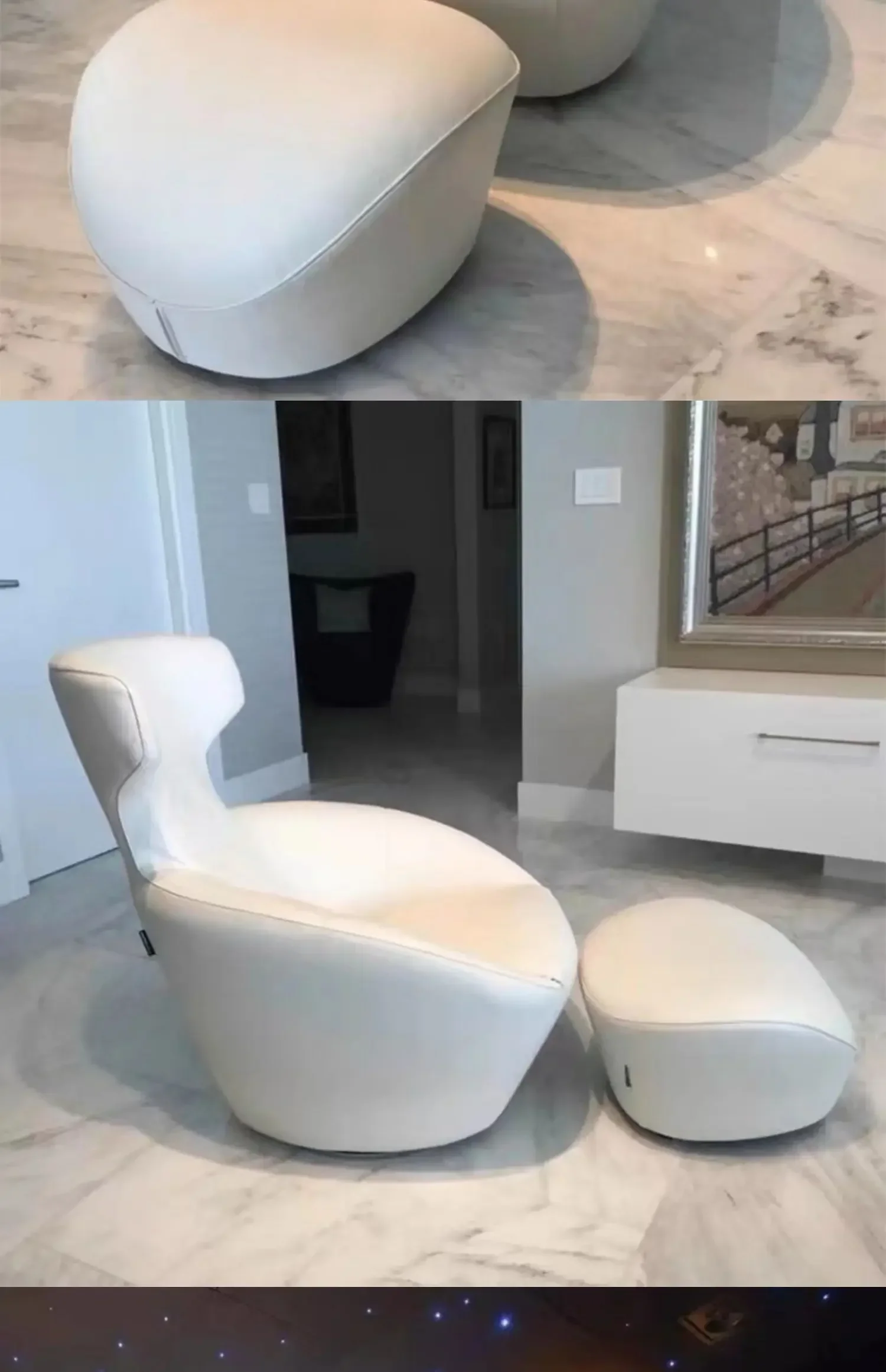 ضوء فاخر الفن الإبداعي شكل غريب مصمم نموذج FRP عالية مسند الظهر مسند الذراع كرسي الترفيه واحد #3