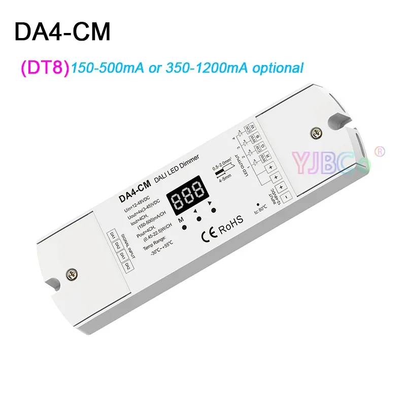 Skydance DT6/DT8 Constante Stroom 4CH DALI Dimmer 4 Kanaals PWM dimmen Numerieke display Controller DC12V-24V