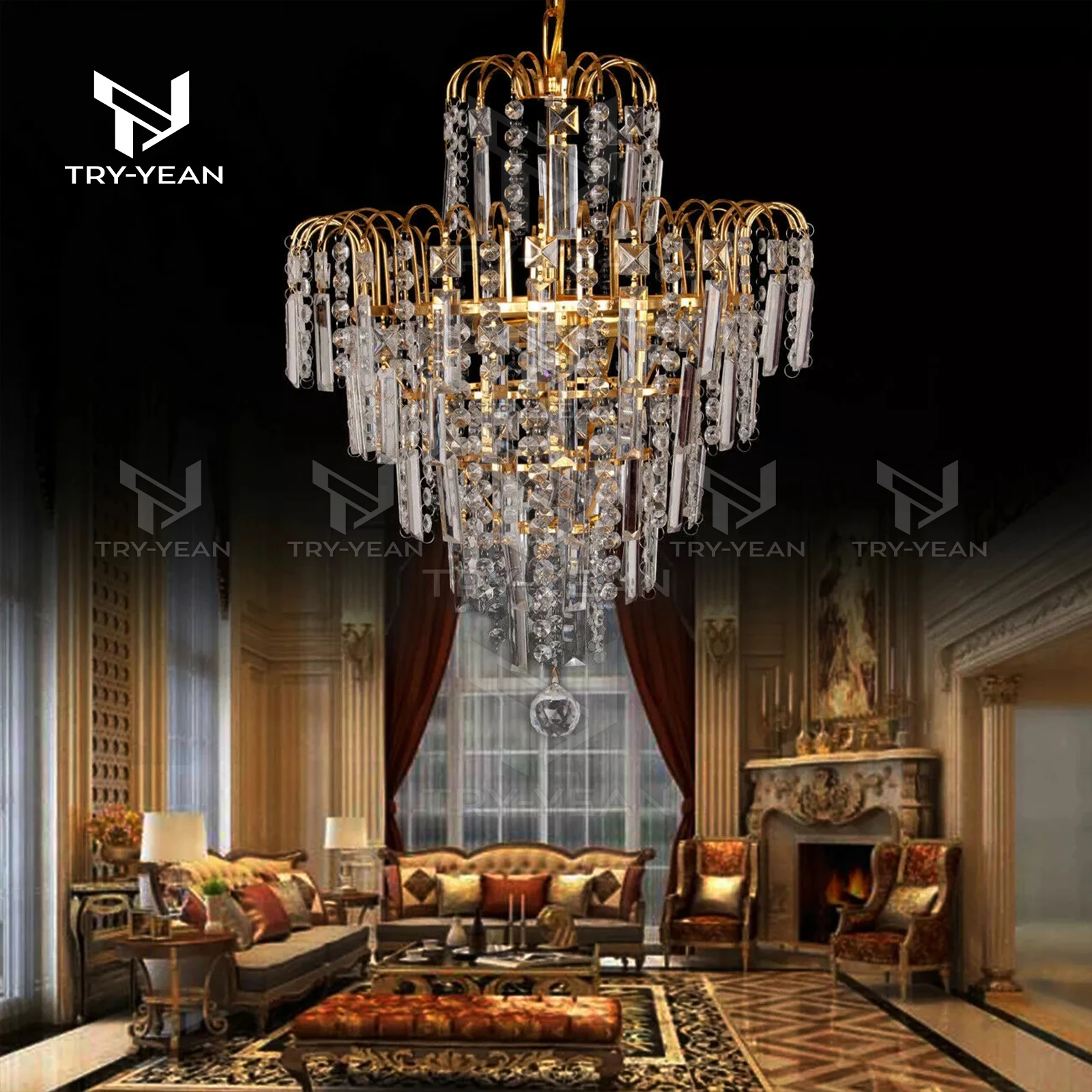 TRY-YEAN lampadario moderno in vetro di cristallo illuminazione Decora 220V lampadari lampade a sospensione lampada a sospensione decorazione di nozze