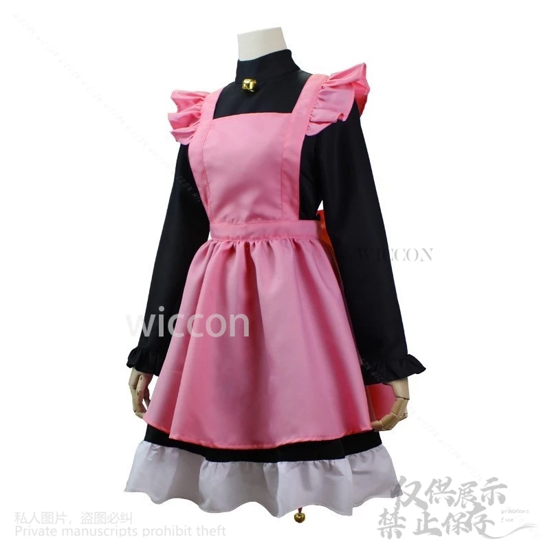 Anime sakura cartão captor cardcaptor cosplay traje preto rosa gato vestido lolita orelha peluda sakura perucas para meninas mulher personalizado