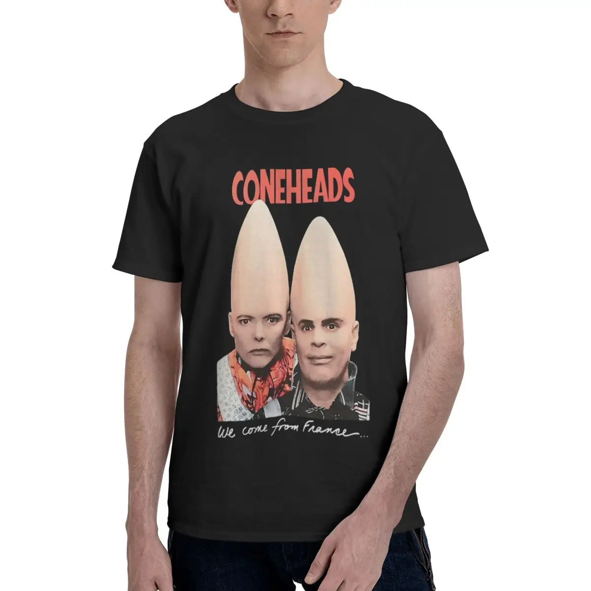 

Coneheads SNL 100% хлопок, повседневная дышащая удобная забавная футболка в стиле аниме для мужчин, одежда для мужчин