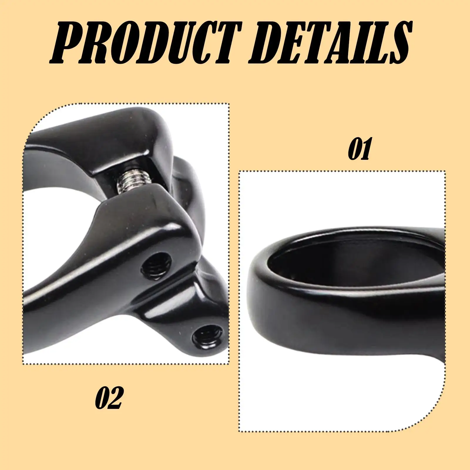 

Sturdy Aluminum Alloy Bike Rack Mount Adapter Practical Rear Seatpost Clamp for MTB Bike Components