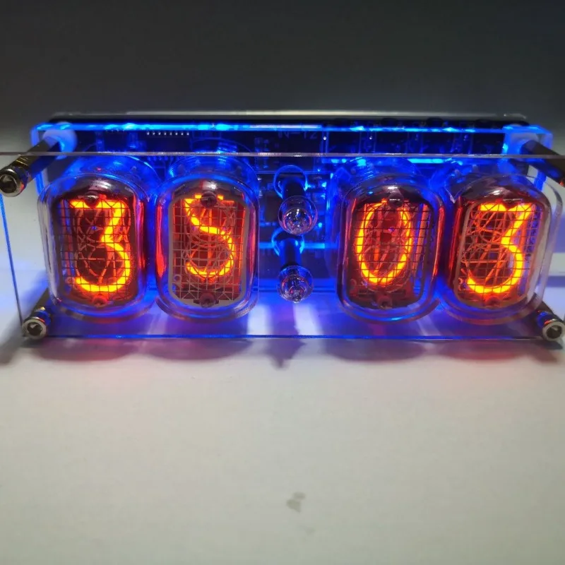 

IN-12 Glow Clock Finished 4-bit Clock Colorful LED Retro Clock