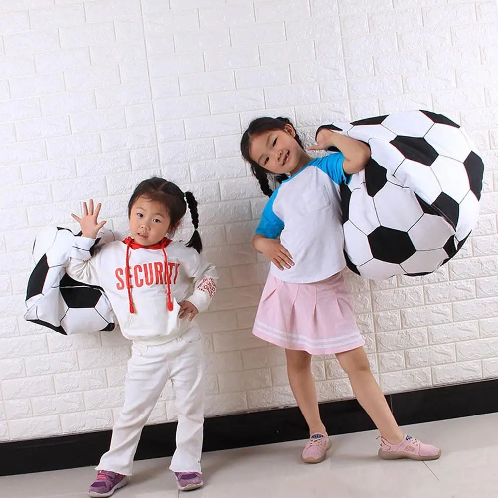 Football Bean Bag Chair Storage Kids Cover Fluffy Child Soccer Stuffed Animal The