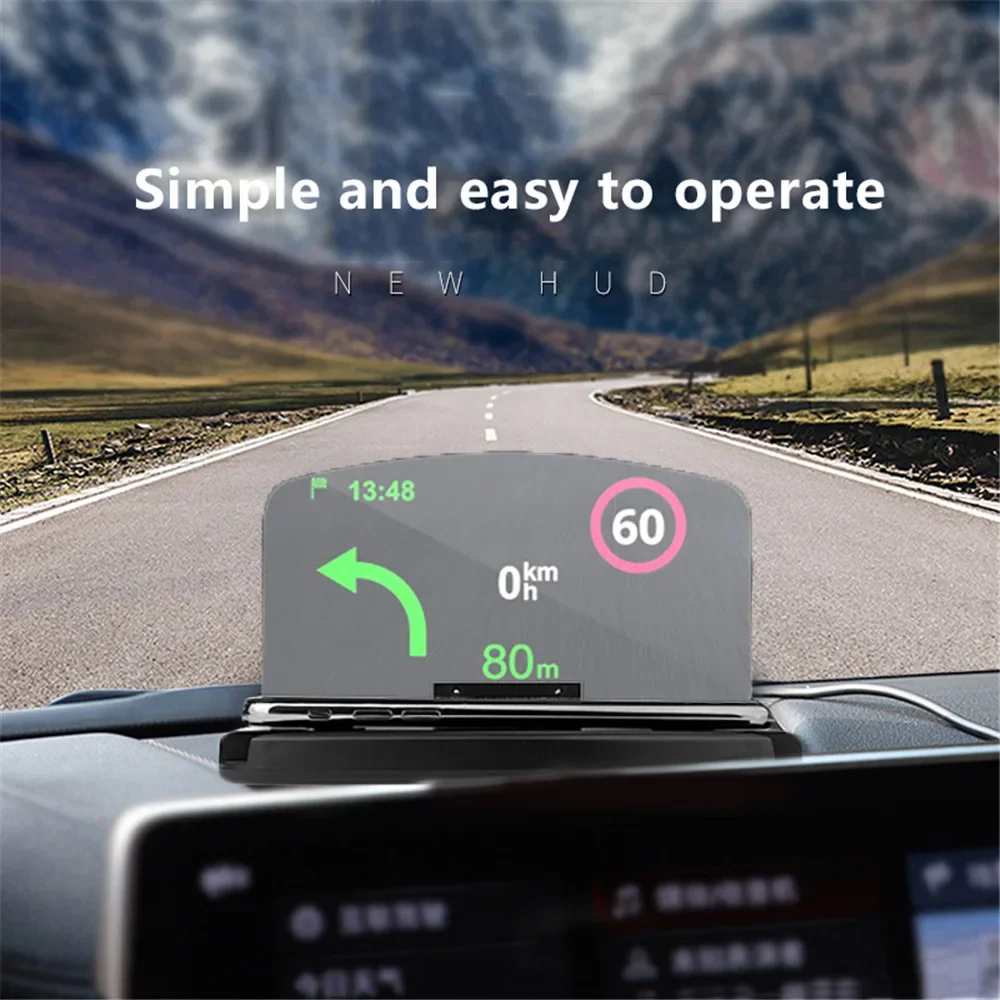 Car Display HUD Mobile Phone Holder Multifunctional Car Navigator For iPhone Samsung Huawei Headup Projection Navigation Bracket