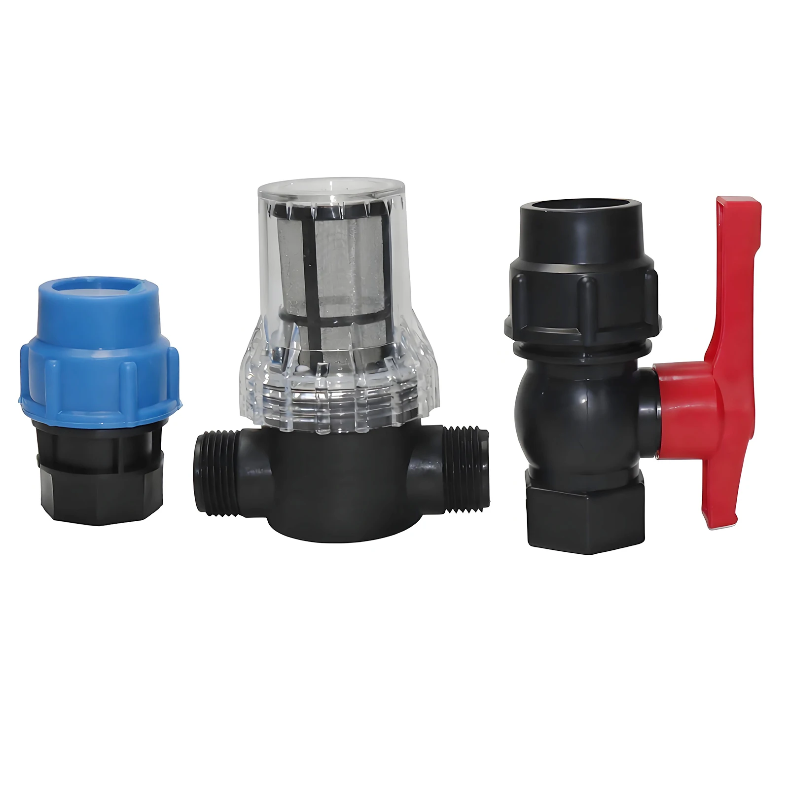 

Комплект из 3 шт., садовый фильтр для воды, клапан, соединитель для шланга, клапан ведра для дождевой воды, резервуар для капельного орошения, соединительный шланг G1 дюйма, 3/4 дюйма