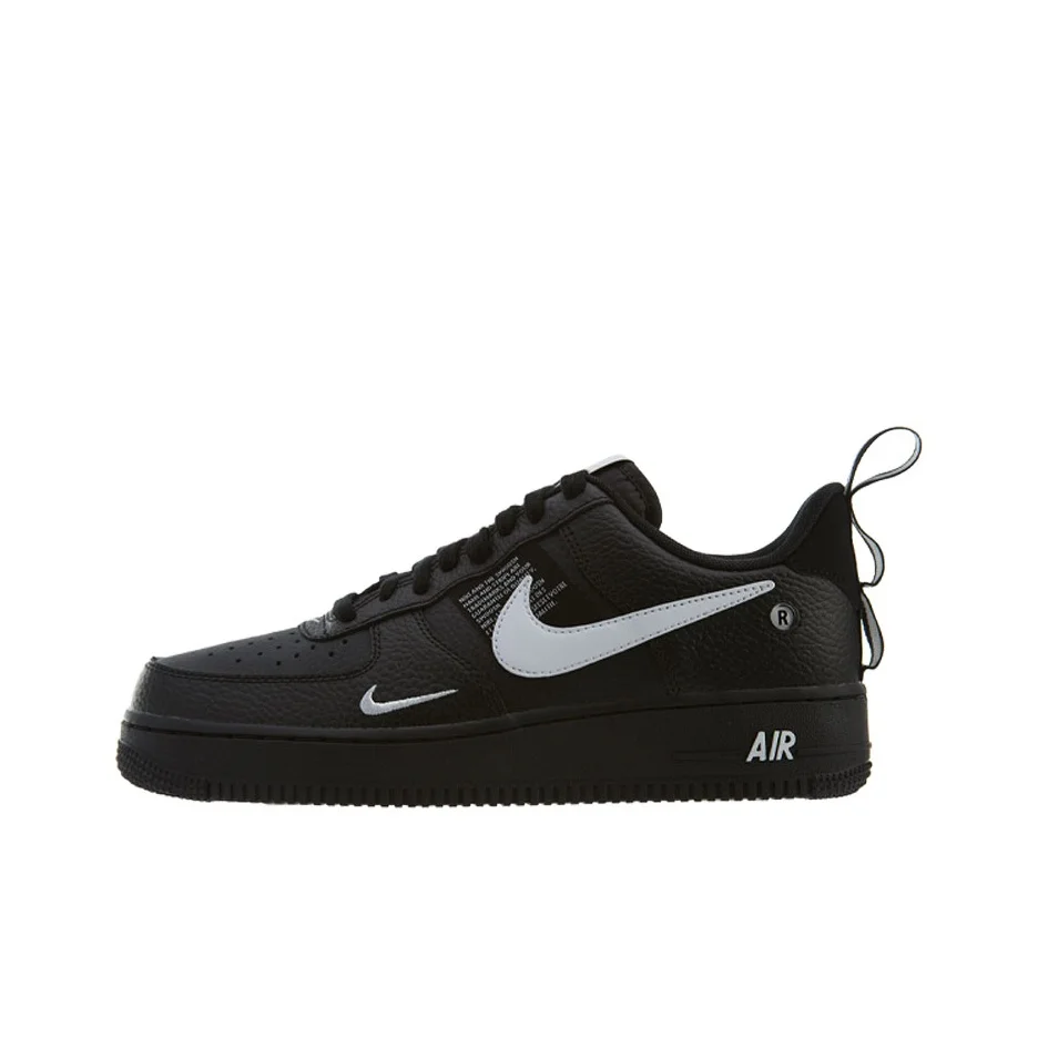 Nike Air Force 1 07 LV8 Utility Black Low Top Zapatos de skate para hombre negros AJ7747-001