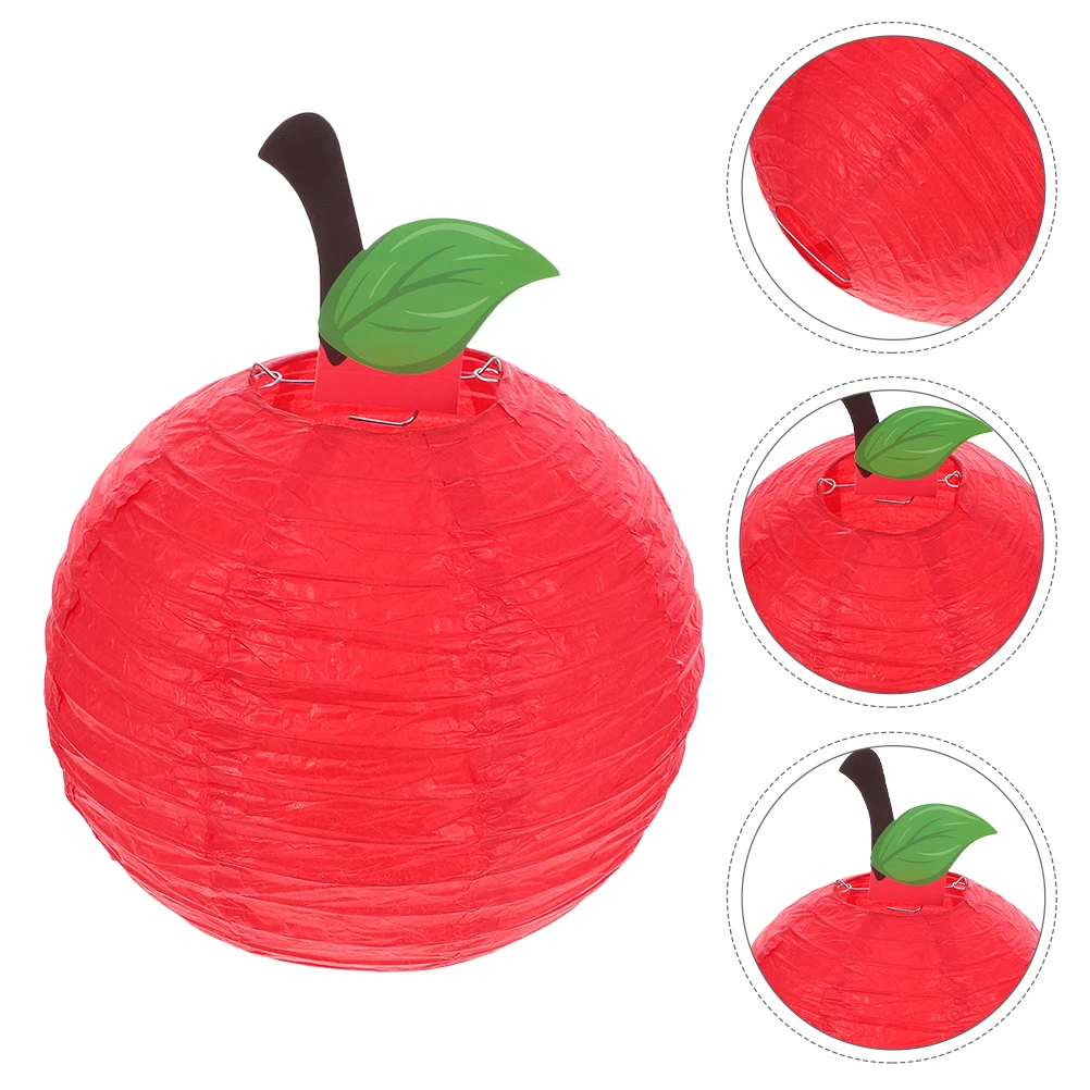 

6 Pcs Ornament Party Lantern Hanging Ornaments Child Supplies Paper Apple Decorations