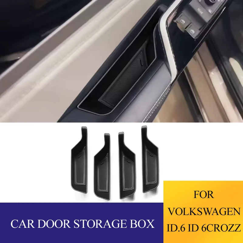 

ABS автомобильная дверная ручка ящик для хранения держатель лоток для Volkswagen VW ID.6 ID6 ID6 CROZZ органайзер аксессуары для интерьера
