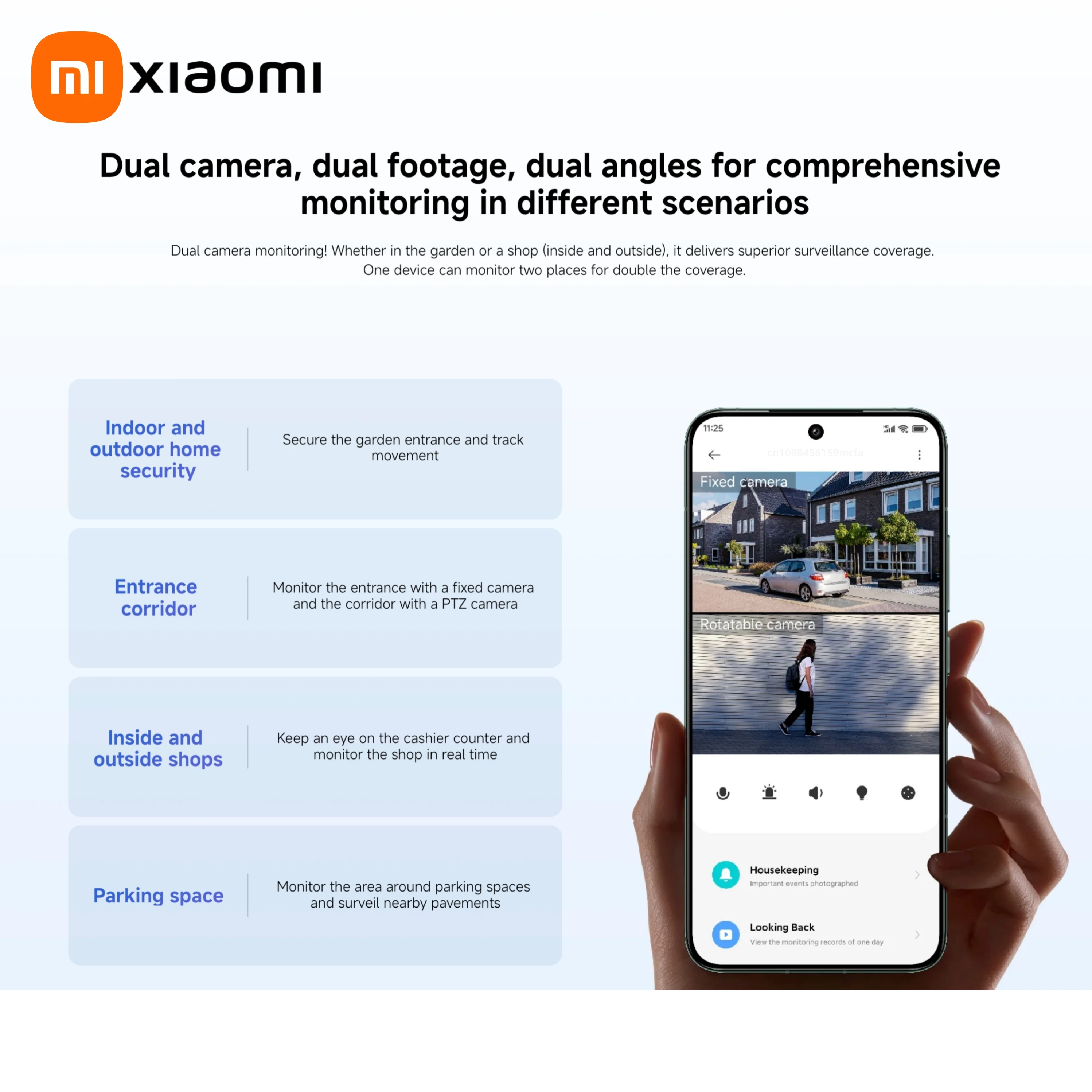 Xiaomi Outdoor CW500 versión de cámara Dual IP66 protección de seguridad CCTV detección AI visión nocturna a todo Color hogar inteligente Mi home