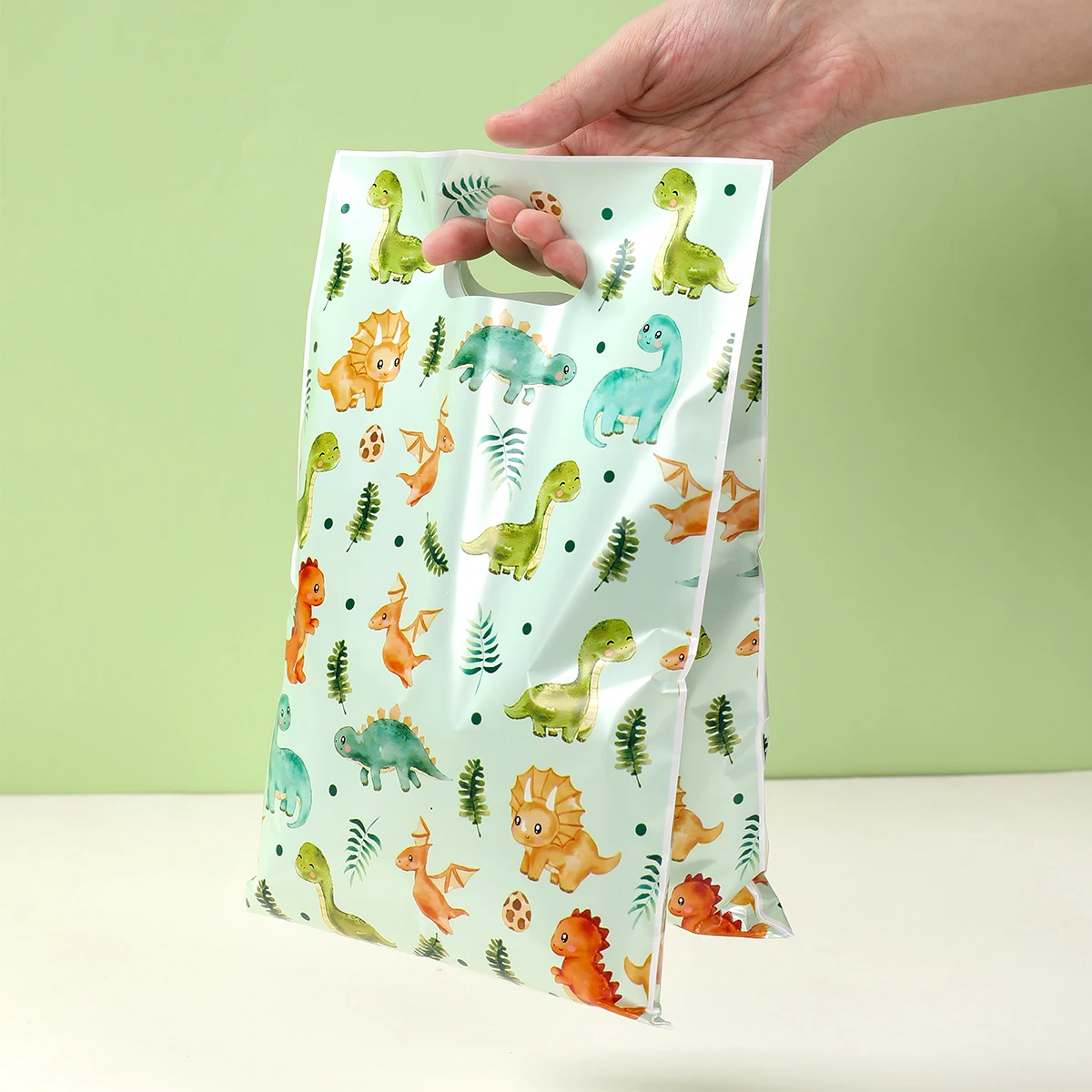 10/25/50 قطعة الكرتون ديناصور حقيبة يد هدية صغيرة التعبئة حقيبة الغابة ديناصور عيد ميلاد الديكور الاطفال استحمام الطفل لوازم الحفلات