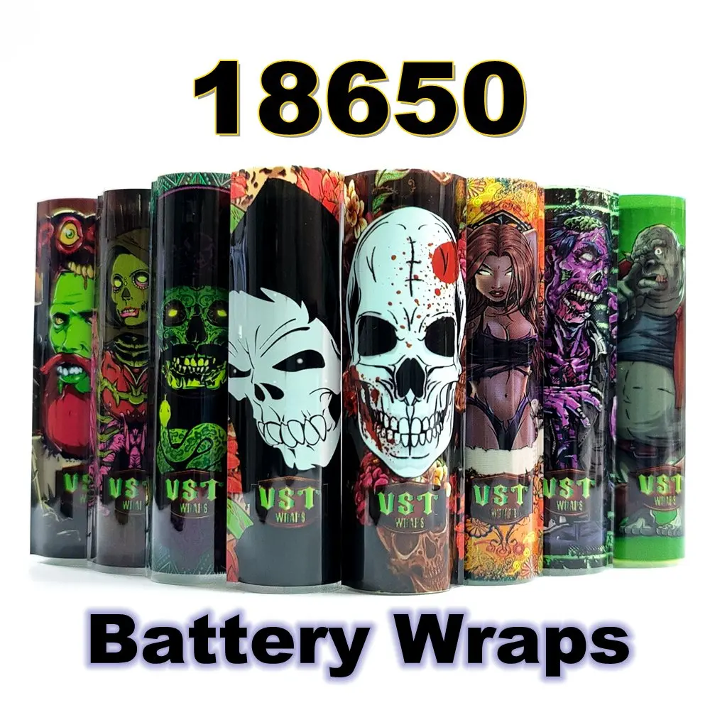 5pcs/pack anime pattern heat shrink tubing film cover graphics Precut Shrinkable Sleeve Tube Pipe Cover 18650 Battery Wraps