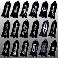 2 holes 2 Ply Black Bell Shape Custom Truss Rod Cover Plate For For Gibson SG Les Paul Bass LP Standard Custom