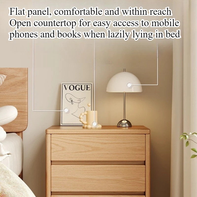 Bedside table Small walnut color household bedside storage storage cabinet Simple bedroom storage cabinet Modern simplicity