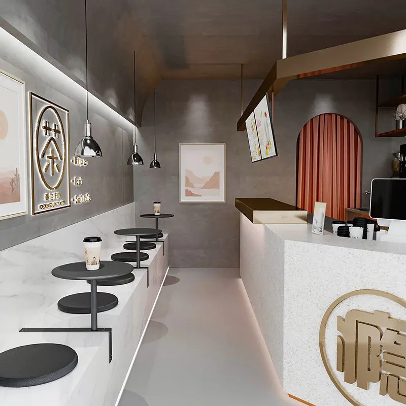 Рисунок 3 - Скандинавская будка для магазина чая с молоком у стены