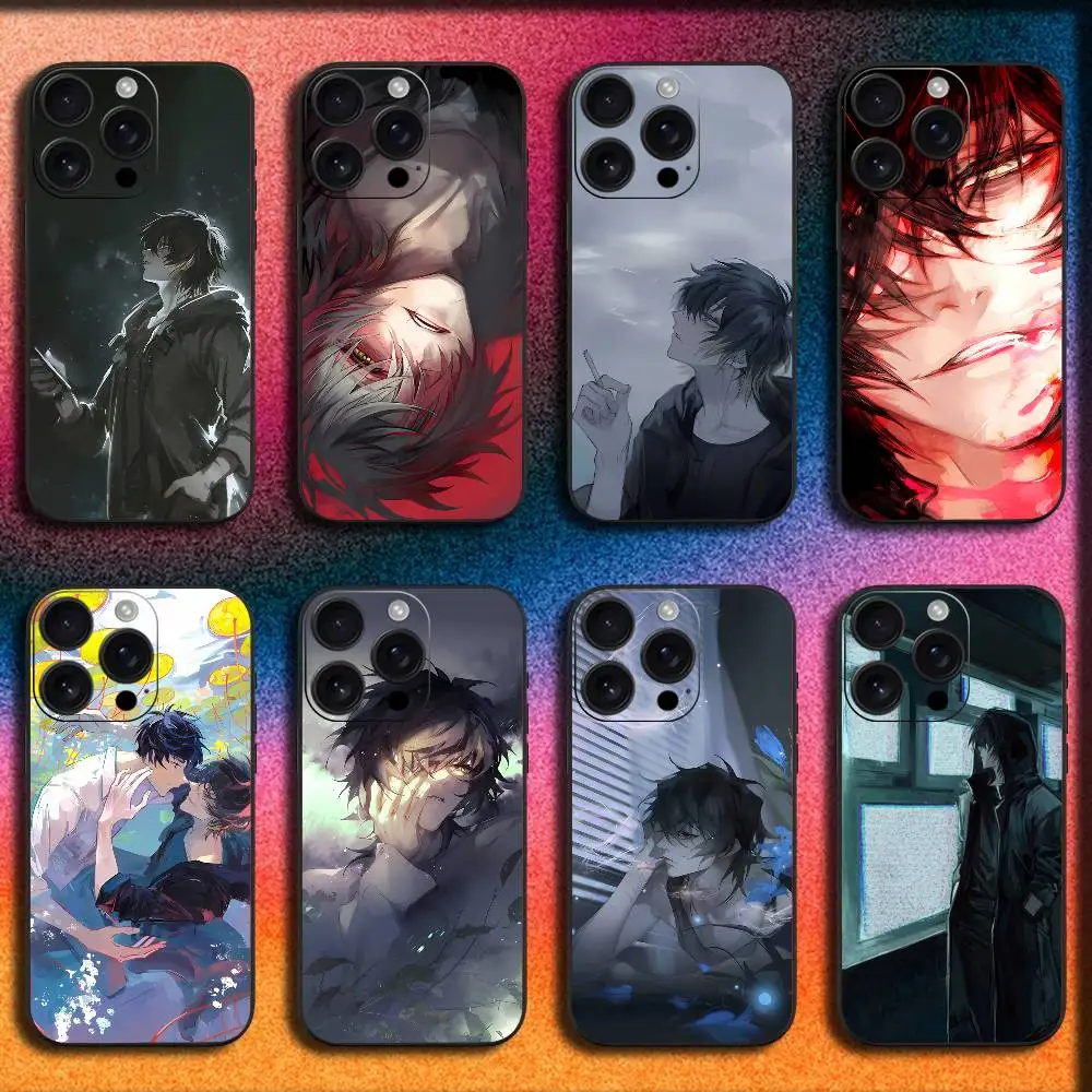 Custodia per telefono T-Towa S-Slow Damage per iPhone 17,16,15,14,13,12,11,Pro,Max,Plus,E,SE4,Air,Mini Cover nera