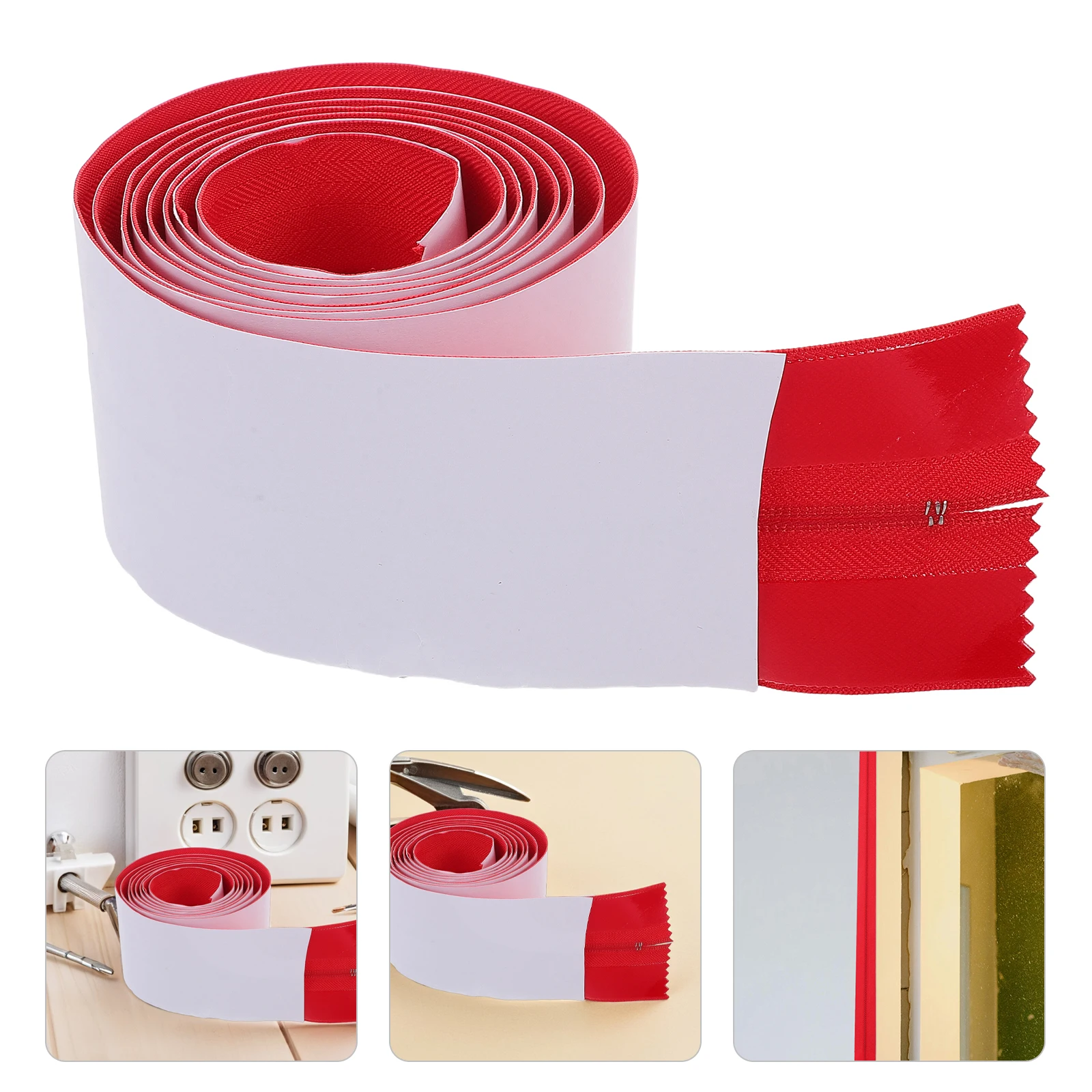

Reusable Dust Zipper Plastic Zipper Door Dust Protector Door Cover Self-Adhesive Heavy-Duty Plastic Seal Strip For Home