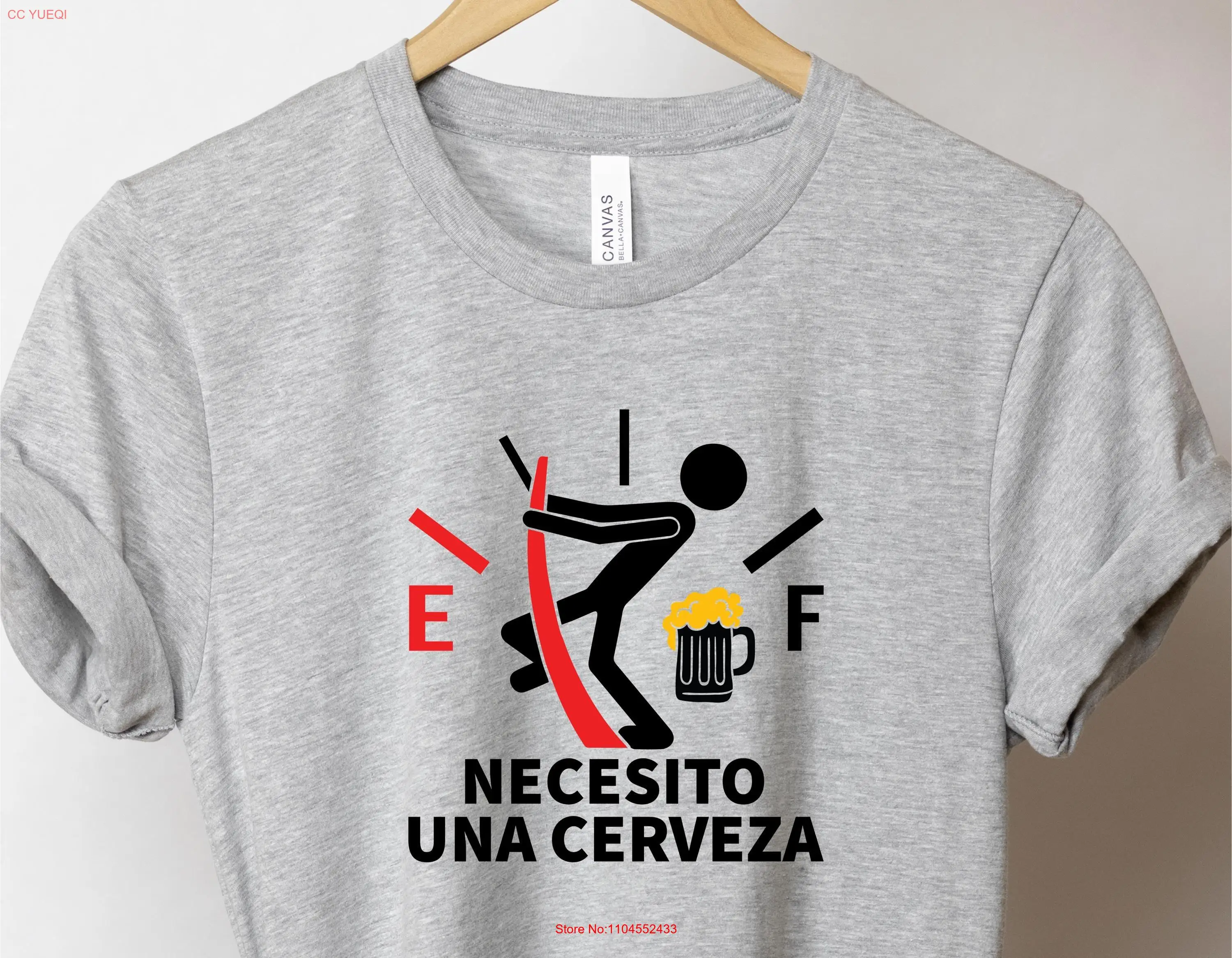 Necesito Una Cerveza camiseta divertida Meme cerveza Taco Tuesday manga larga o corta