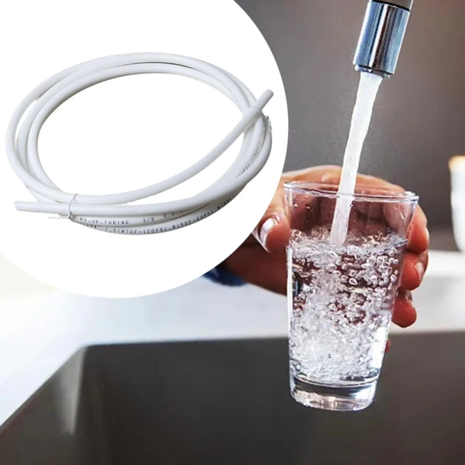 5 Meters Od 9.5mm PE Water Tubing Multifunctional for Drinking Water Filters Lightweight Accessories Water Pipe White Flexible