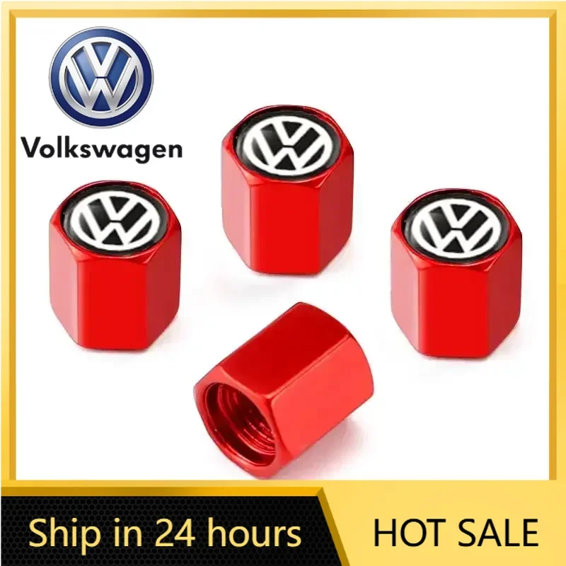 

2026 New For VOLKSWAGEN VW 4PCS Universal Car Wheel Tyre Tire Valve Stem Cap Cover For Volkswagen GTI Passat Touareg Tiguan Golf
