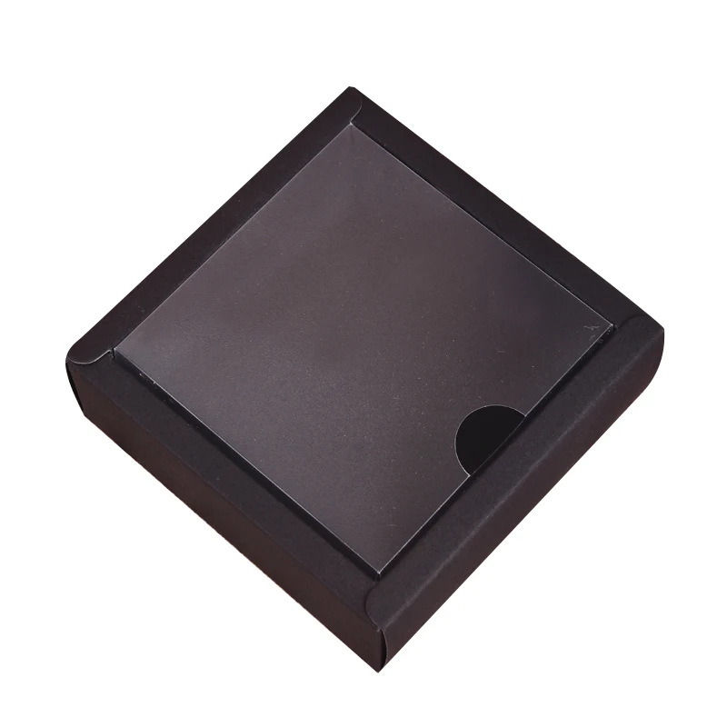 20pcs Kraft Box with Transparent Cover Carton Box Packaging for Business Party Wedding Candy Box for Guests Christmas Boxes