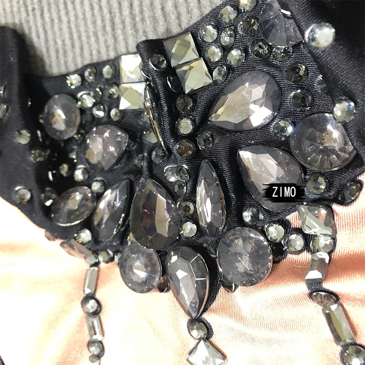 라인 석 점프 슈트 여성 섹시한 생일 댄스 파티 댄스 파티 클럽 가수 쇼 무대 Rompers 디자이너 의류 드래그 퀸