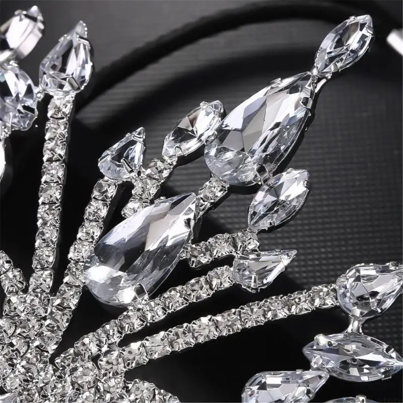 

31BF Rhinestones Half Face Mask Halloween Costume Accessory for Men Women Halloween