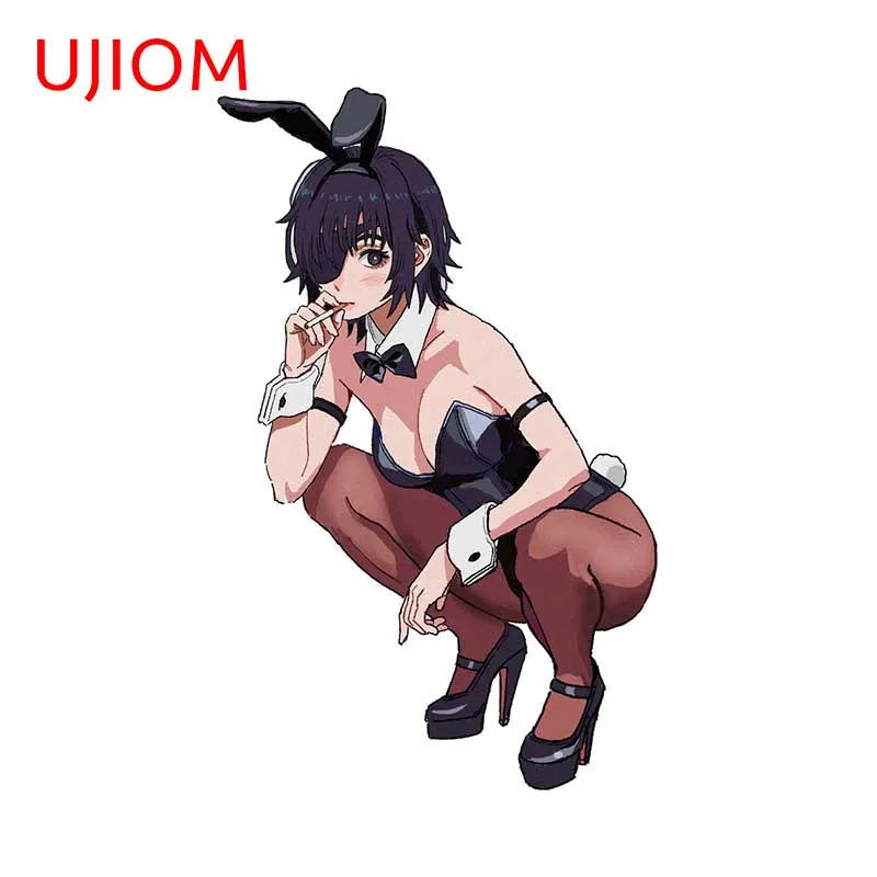 UJIOM 13cm X 8.2cm Bunny Girl Himeno Alluring Anime Girl Seductive Wall Stickers Wardrobe Decal Interesting Vestibule Murals