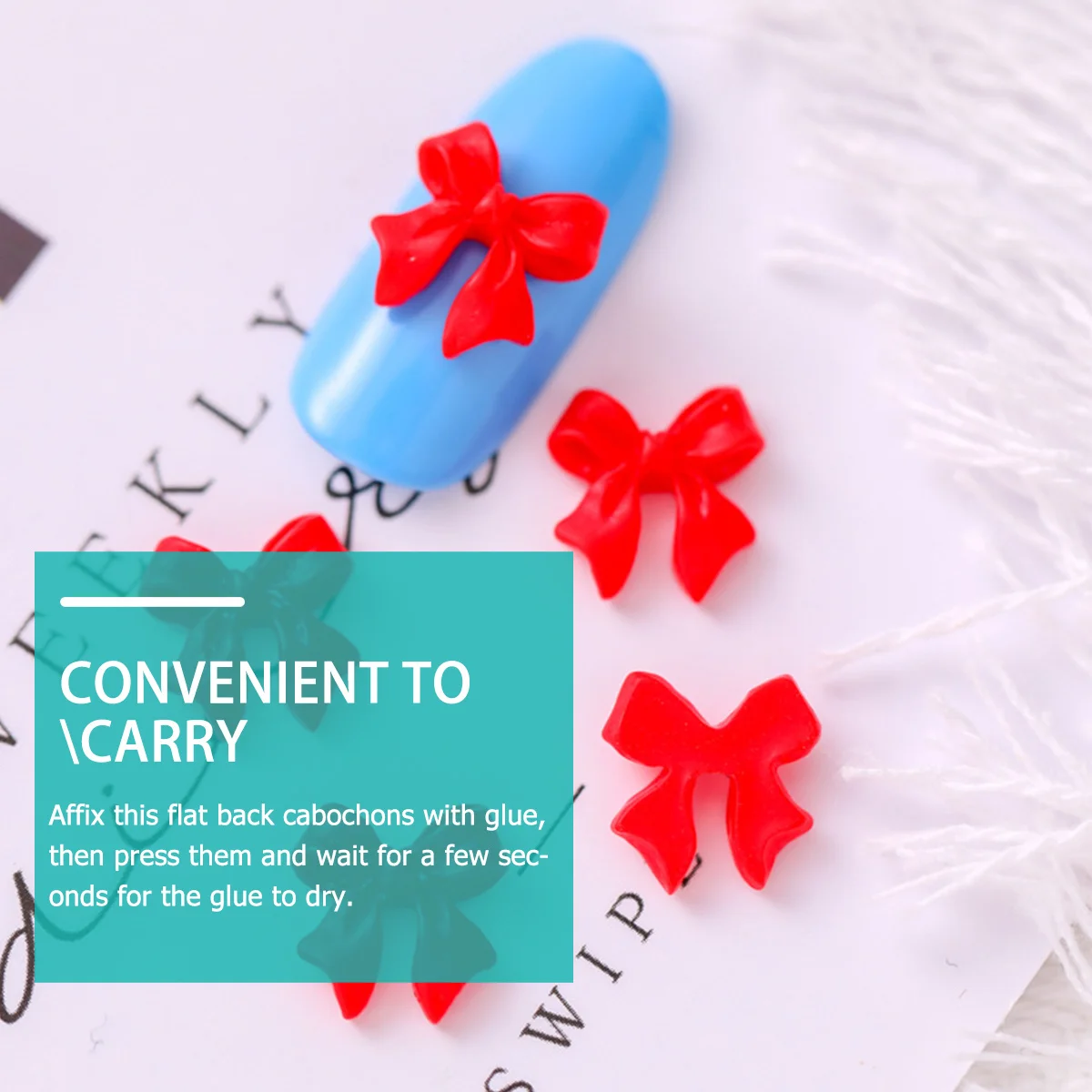 

100Pcs Nail Charms Bow-Tie Flat Back Cabochons for Scrapbook Making Crafts Cabochons Charms Nail Art Decoration