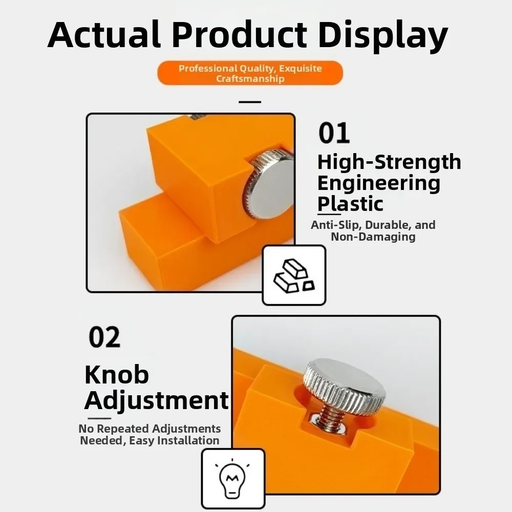 Plastic Cabinet Door Installation Helper Anti Slip Adjustable Hinge Mounting Tool Stable Clamping Rotary Knob Positioning Tool