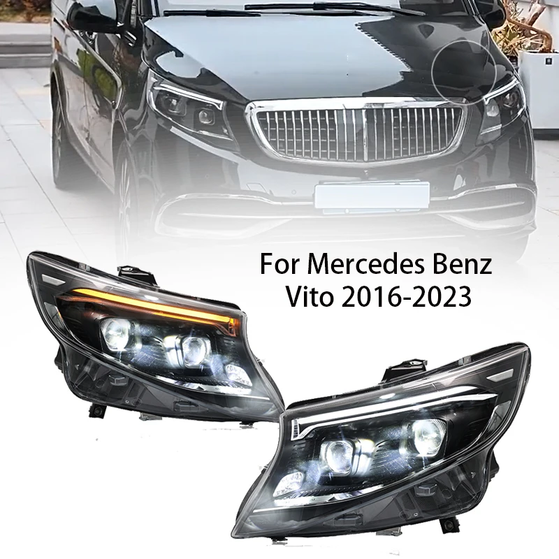 

Автомобильные фары для Benz Vito светодиодный 2016-2023 передняя фара W447 передняя фара DRL обновленная фотолампа автомобильные аксессуары