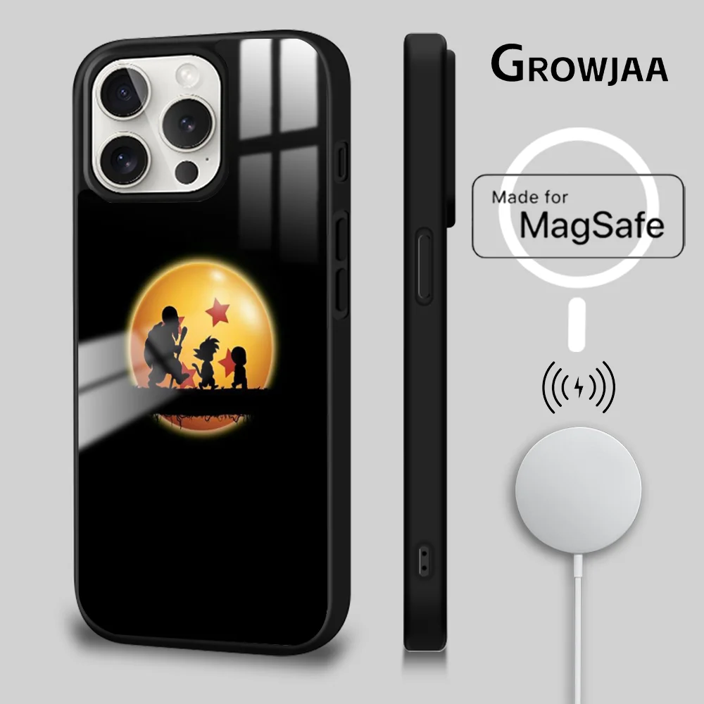 Anime D-Drachen-Bälle Handy hülle für iPhone 16 15 14 13 12 11 Pro Max plus Mini neue Magsafe Spiegel drahtlose Magnet abdeckung