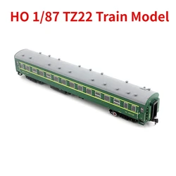 HO 1/87 YZ22 Train Model China Railway Hard Seat Passenger Car Model (green Train) Finished Collection Model