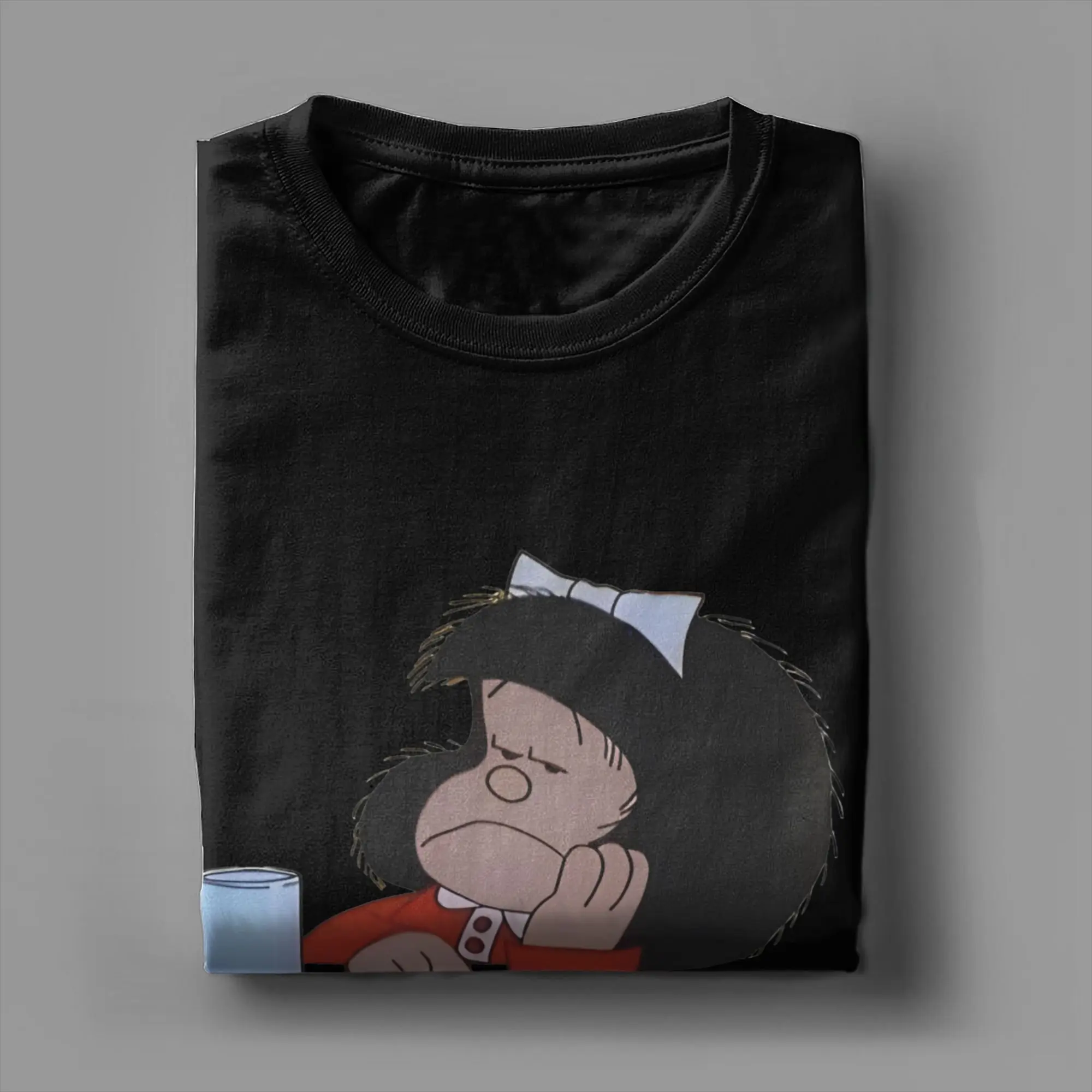 Mafalda Quino Comics Tee Shirt for Men Women Gift Idea T Shirts  100% Cotton Clothing