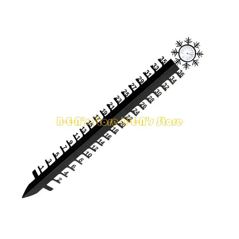 Y1AD Snow Gauge Garden Stakes Snow Ruler 36inch Snowfalls Gauge Snow Measuring