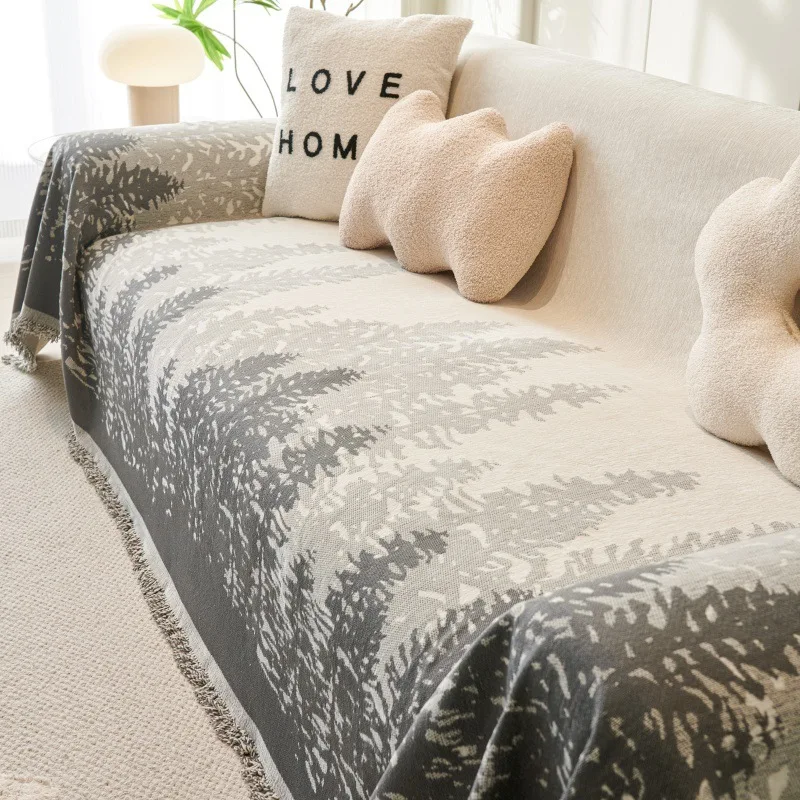 

Modern Chenille Sofa Cover Towel Entire Season Universal Simple Design Anti-cat Scratch Sofa Blanket Covers for Home Decor
