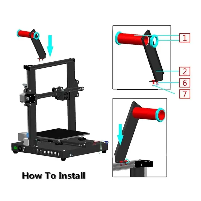 Q5WA 3D Printer Parts ABS Filament Stand Filament Fixing Rack Holder Bracket for CR-10 Ender-3