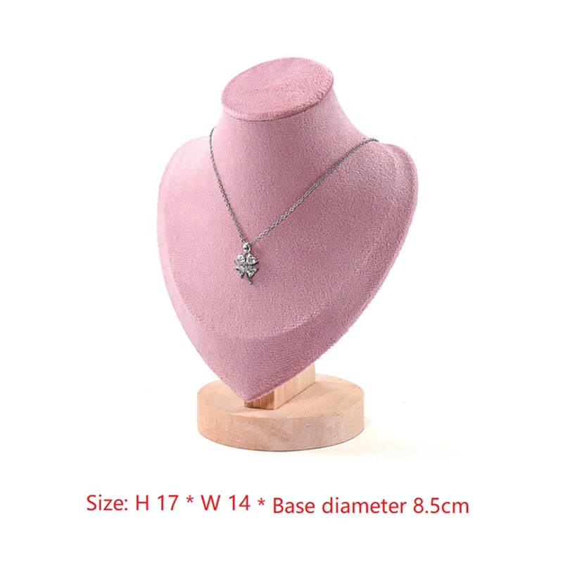 2025 Trend Jewlery Organizer Display Stand Pendant Earrings Necklace Mannequin For Shop Showcase Decor Wooden Base Chain Holder