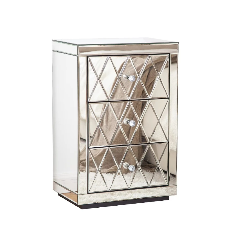 

Mirror bedside table 3 drawer bedside table Bedroom bedside table