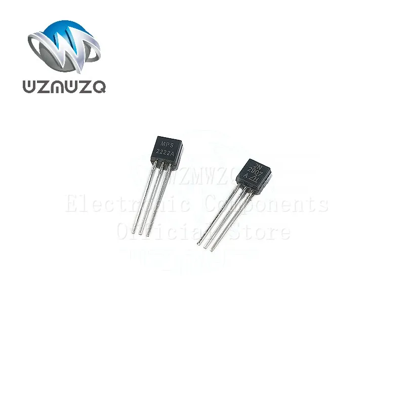 10PCS/Lot 2N2222A 2N2907A TO92 Power switching transistor in line with NPN PNP new spot triode MPS2222A 2907 2222A 2N2222 TO-92