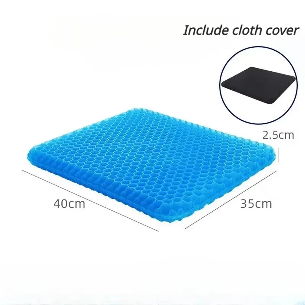 Hot Breathable Soft Silicone Sitting Cushion Summer Home Sofa Chair Office Backrest Support Pillow Cover Seat Puffs Cute Gifts - view 6