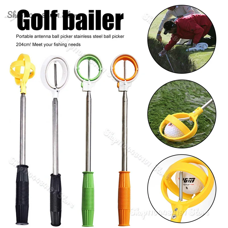New 8 Sections Golf Ball Picker Golf Ball Retriever Telescopic Retriever Pick Up Grabber Claw Sucker Tool for Water Golf Gift