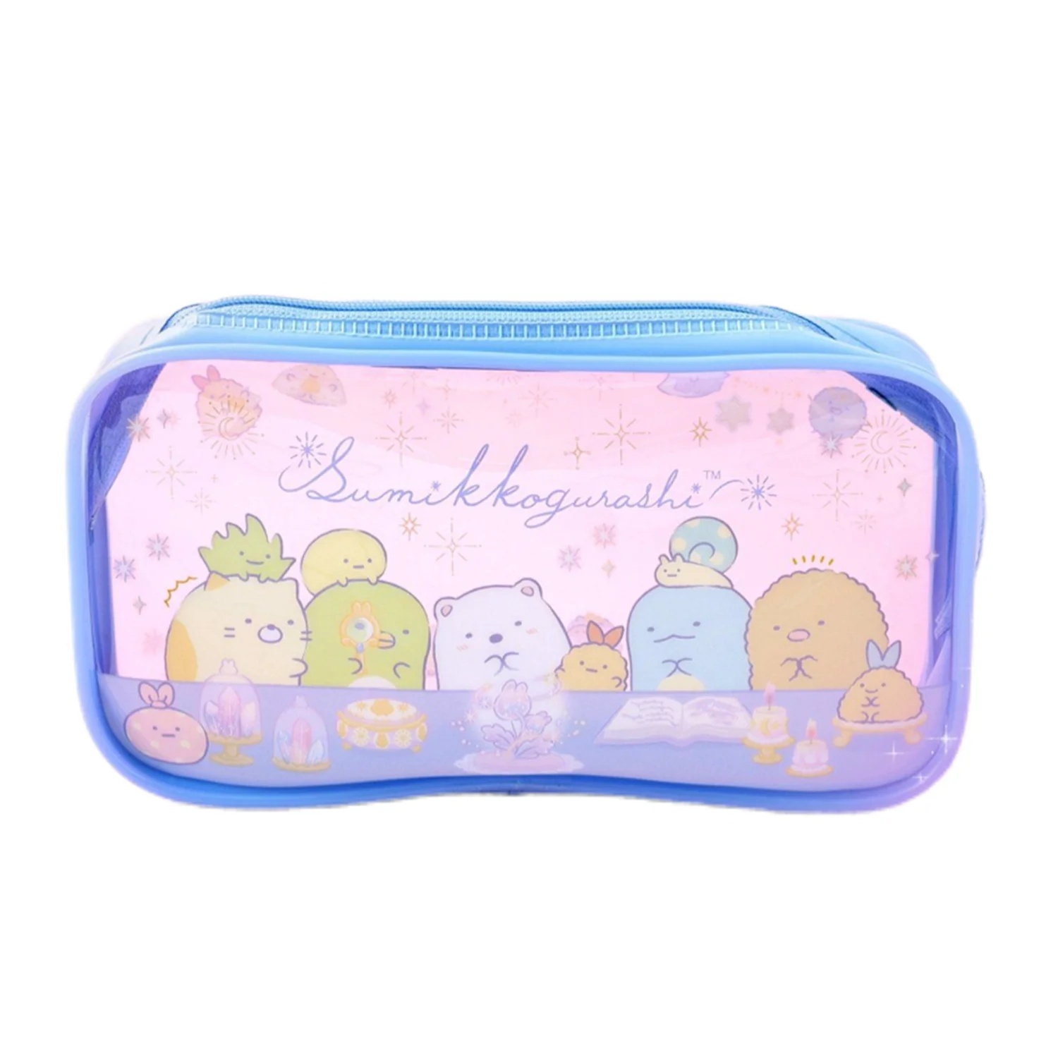 

Cute Sumikko gurashi Children Girls PVC Transparent Make up Cosmetics Cases Bags For Women