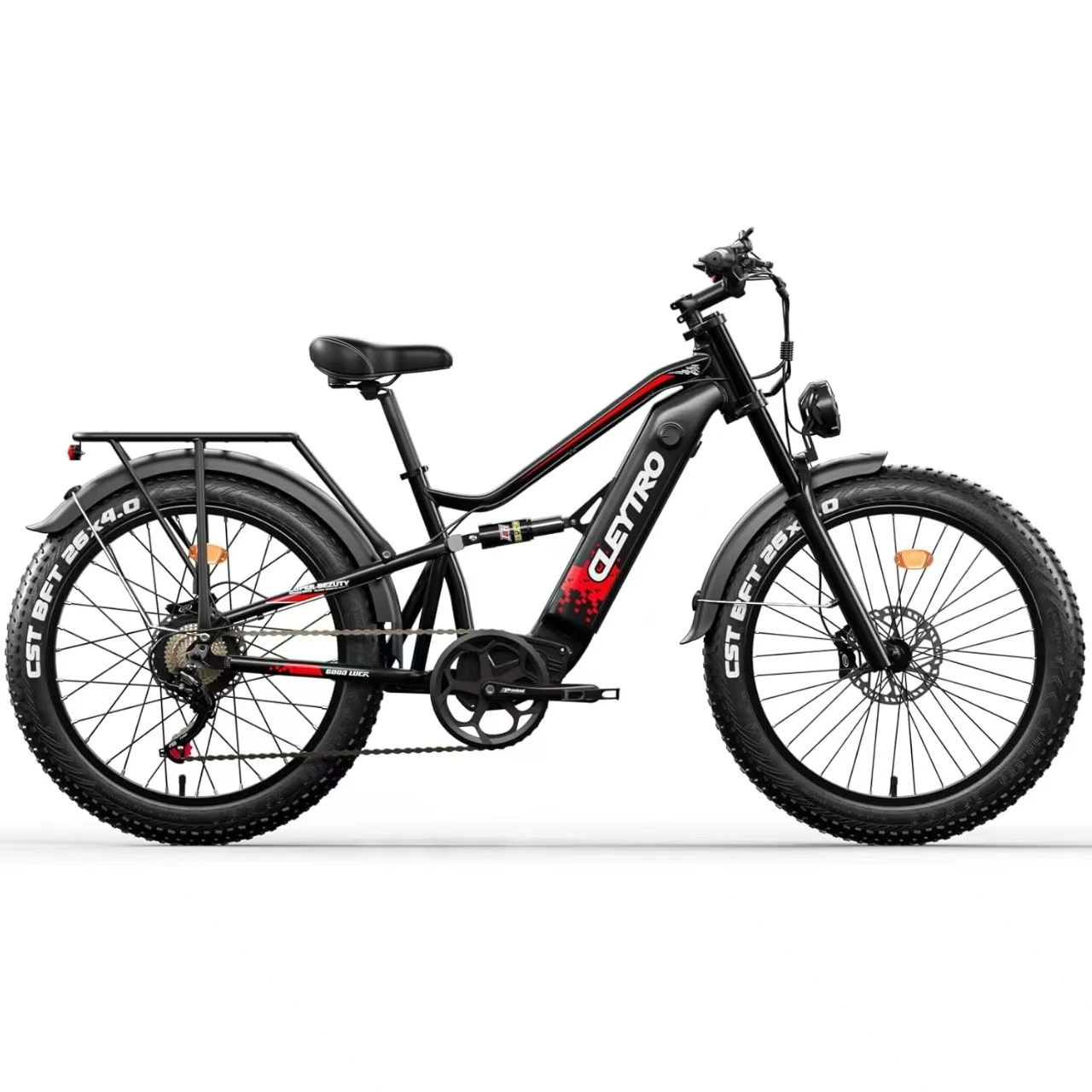 Image of Cleytro E-Bike, 26-Zoll-Geländereifen, 750W Motor, 48V 18Ah, Vollfederung, Reichweite 45-90 km