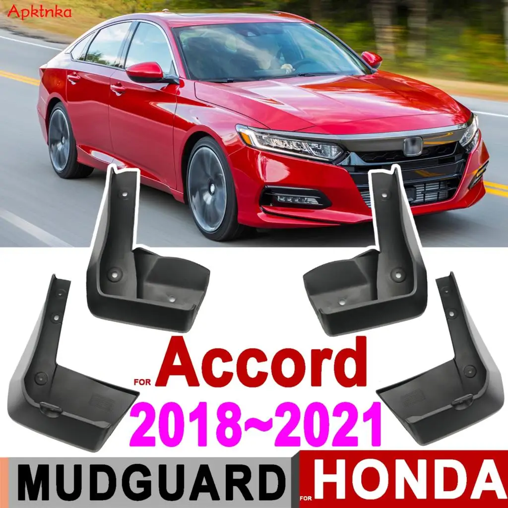 4Pcs Mud Flaps Fits For Honda Accord 2018 - 2021 10th Gen 10 Mudflaps Splash Guards Mudguards Fender 2019 2020 Car Accessories